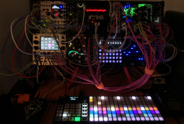My travel case and Oxi One sequencer